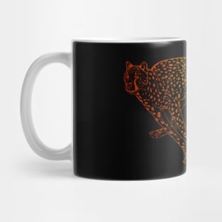 Rainbow Cheetah Running Mug